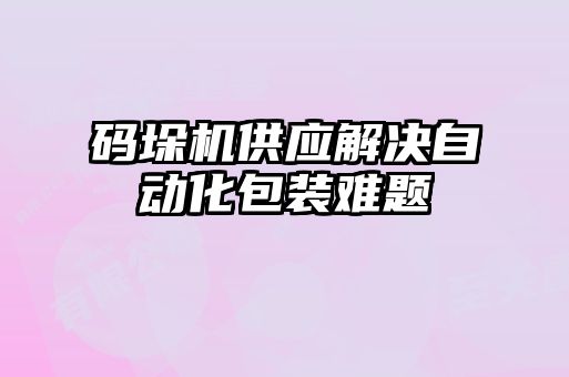 碼垛機供應(yīng)解決自動化包裝難題