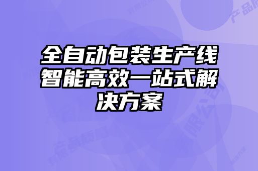 全自動包裝生產線智能高效一站式解決方案