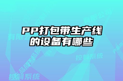 PP打包帶生產(chǎn)線的設備有哪些