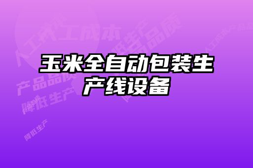 玉米全自動包裝生產線設備