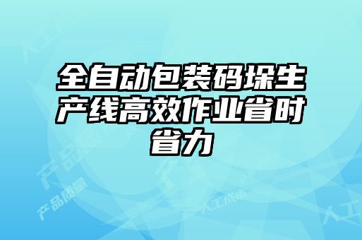 全自動包裝碼垛生產線高效作業省時省力