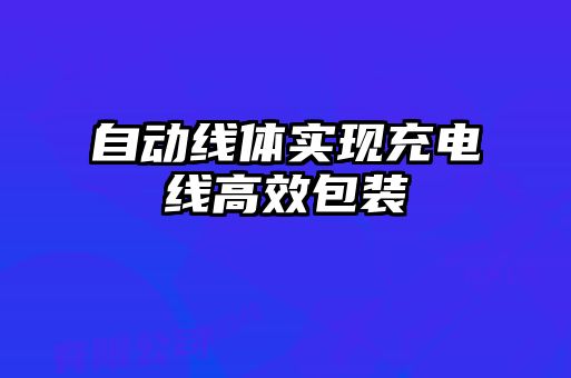 自動線體實(shí)現(xiàn)充電線高效包裝