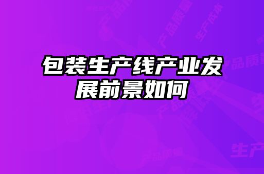 包裝生產線產業發展前景如何