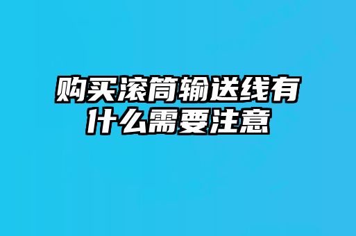 購(gòu)買(mǎi)滾筒輸送線(xiàn)有什么需要注意