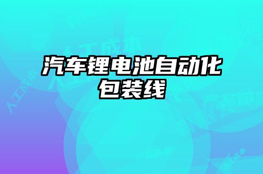 汽車鋰電池自動化包裝線